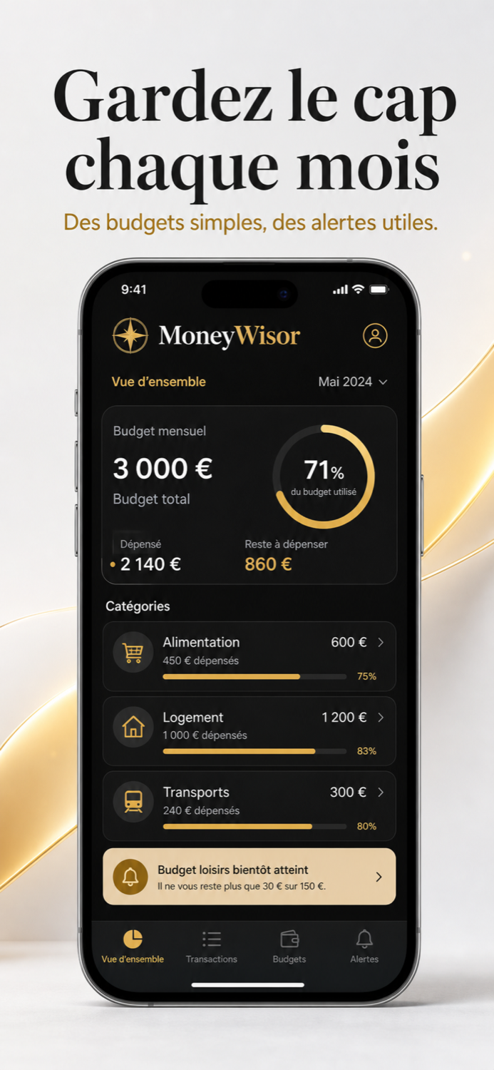 Budgets MoneyWisor sur iPhone